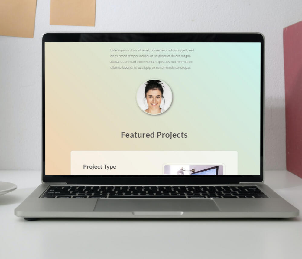A section for Project Types with the Through the Clouds theme.